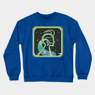 Capricorn 70s style art Crewneck Sweatshirt